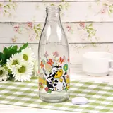 Емкость для молока 1 л "Буренка", цвета МИКС 