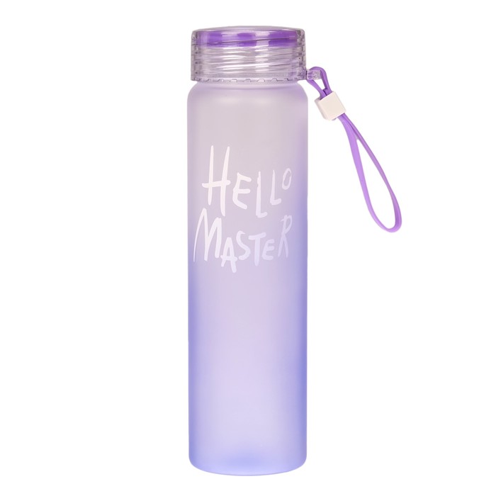 Бутылка для воды "Hello Master", 500 мл, со шнурком, микс, 6х22см 