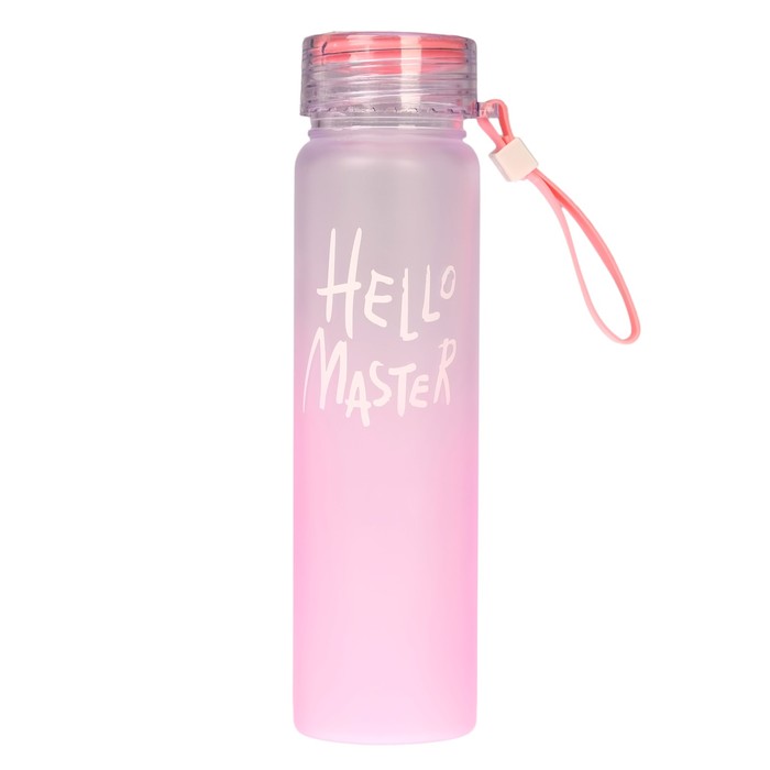 Бутылка для воды "Hello Master", 500 мл, со шнурком, микс, 6х22см 