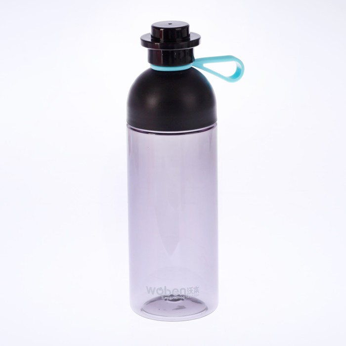 Бутылка для воды "Крест", 660 мл, крышка на резинке, микс, 8х7х23 см 