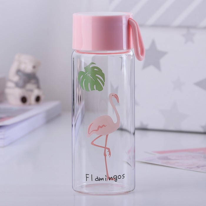Бутылка 350 мл "Фламинго", рисунок МИКС 