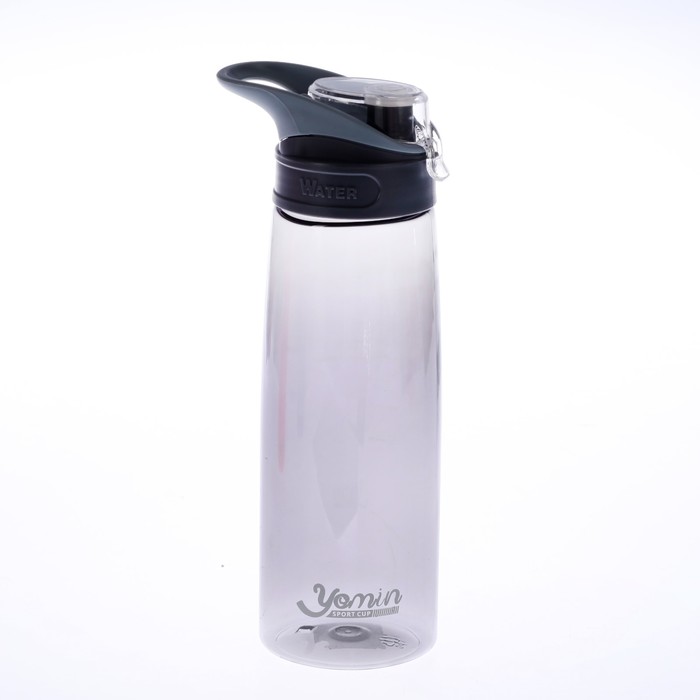 Бутылка для воды "Water" с поильником и откидной крышкой, 750 мл, прямая, 7.5х9х24.5 см 