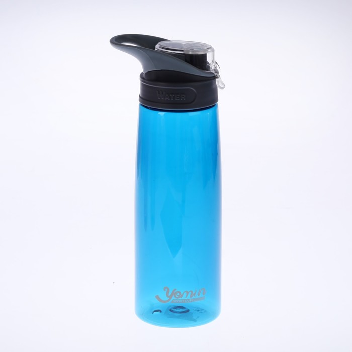 Бутылка для воды "Water" с поильником и откидной крышкой, 750 мл, прямая, 7.5х9х24.5 см 