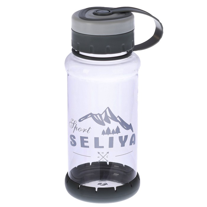 Бутылка для воды "Sport", 660 мл, крышка на резинке, дно пластиковое, микс, 10х8х20 см 