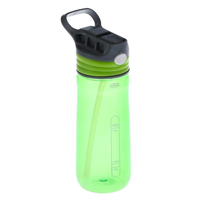 Бутылка для воды "Sport", 550 мл, клик, с поильником, микс, 10х8х20 см 