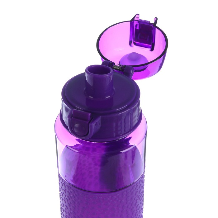 Бутылка для воды с поильником, 750 мл, резиновая вставка пузыри, на браслете, микс 