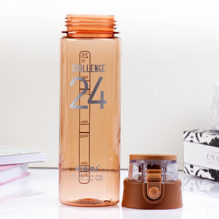 Бутылка спортивная для воды "Challenge", 700 мл, микс, 25х7х7 см 