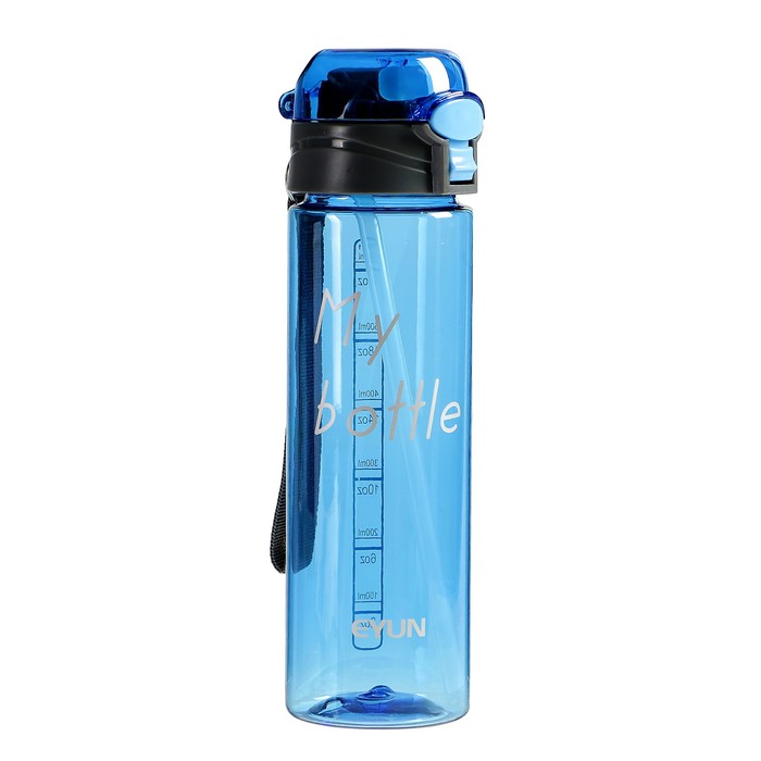 Бутылка для воды "My bottle", 800 мл, клик, крышка с поильником, микс, 7х25 см 