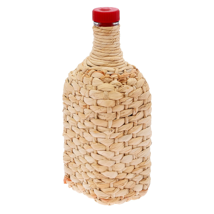 Бутылка 1,2 л «Штоф», оплетка листьями кукурузы 