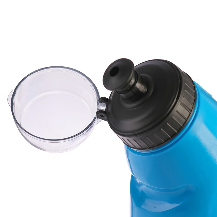 Бутылка для воды 700 мл, велосипедная, пластик LDPE, синяя, 10х7х25.5 см 