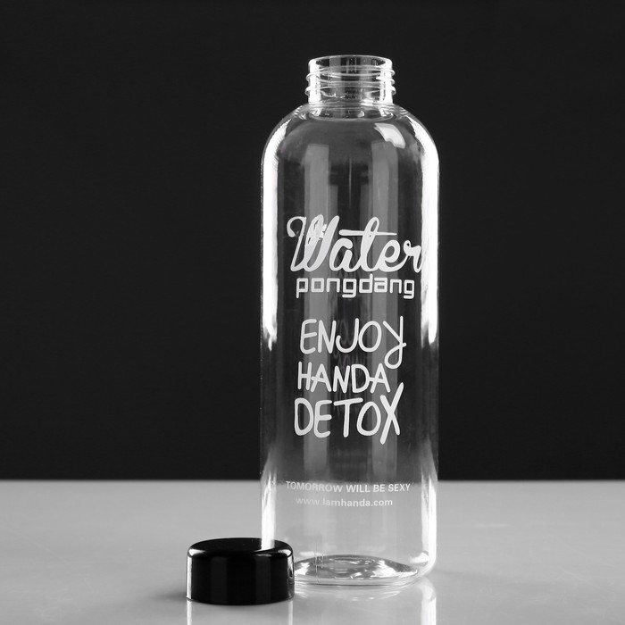 Бутылка для воды "Enjoy handa detox", 950 мл, прозрачная, 8х8х22 см 