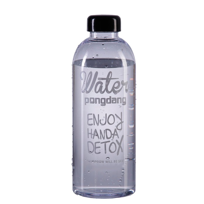 Бутылка для воды "Enjoy handa detox", 950 мл, прозрачная, 8х8х22 см 