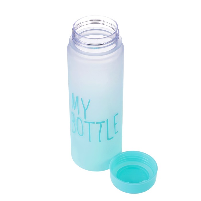 Бутылка для воды "My bottle", 500 мл, градиент, голубая, 6.5х6.5х19 см 