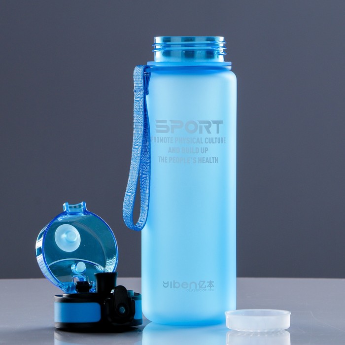 Бутылка для воды 590 мл,"Sport", матовая, микс, 7х7х22.5 см 