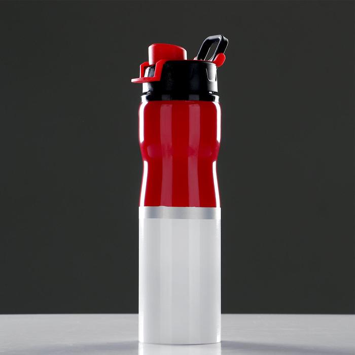 Бутылка для воды 750 мл, спортивная, верх микс, 7х26 см 