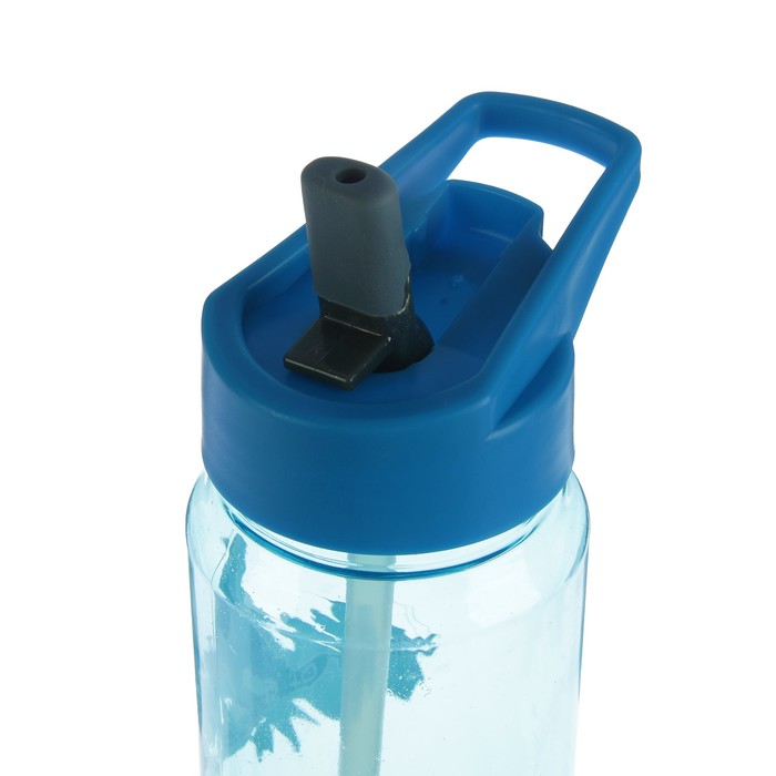 Бутылка для воды с поильником, 750 мл, трубка, вытянутая ручка, микс, 7х19.5 см 
