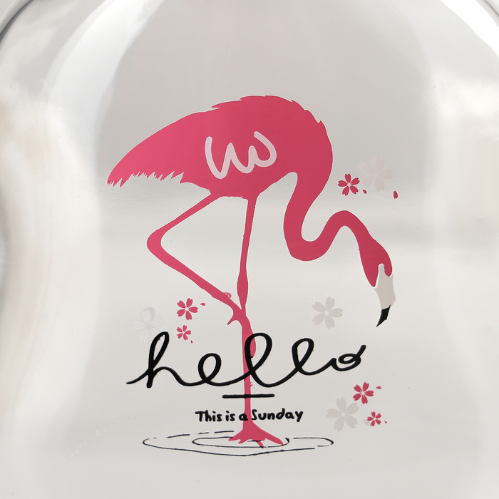 Бутылка 300 мл "Привет фламинго", рисунок МИКС 