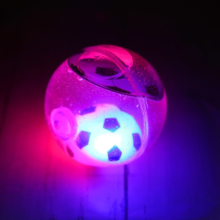 Мяч световой "Футбол" с водой 5,5 см, цвета МИКС 