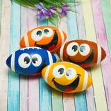 Мягкий мяч "Регби" мордашки, цвета МИКС 