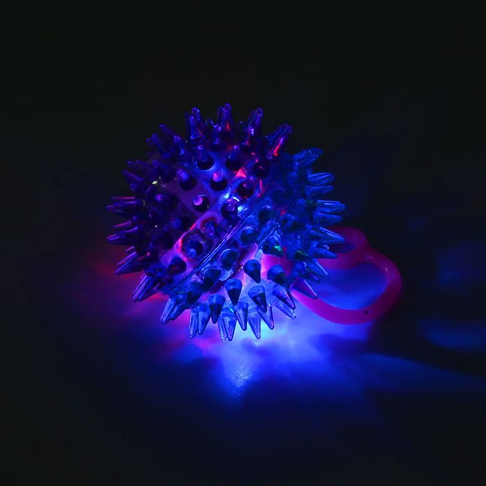 Мяч световой прозрачный на резиночке 6,5 см МИКС 