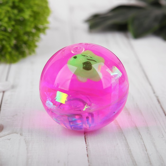 Мяч световой "Рыбка" с водой 5,5 см, цвета МИКС 