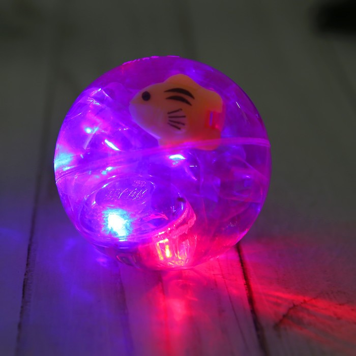 Мяч световой "Рыбка" с водой 5,5 см, цвета МИКС 