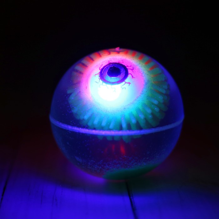 Мяч световой "Глазик" с водой 6,5 см, цвета МИКС 