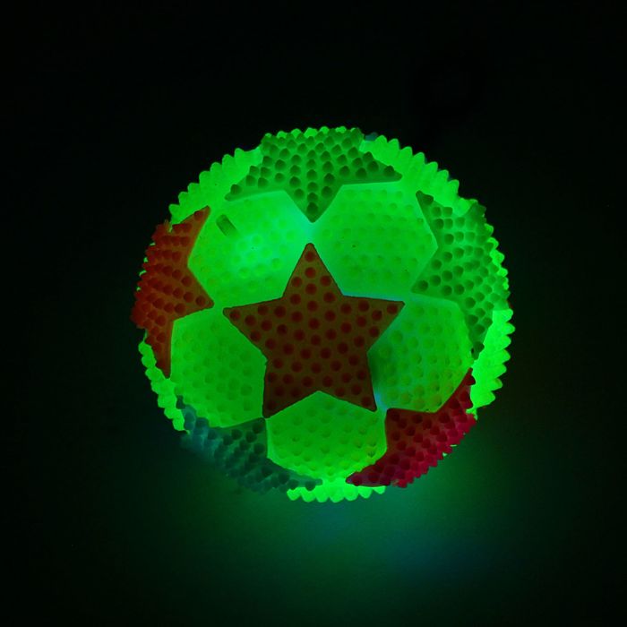 Мяч световой "Звёздочки" с пищалкой, цвета МИКС 