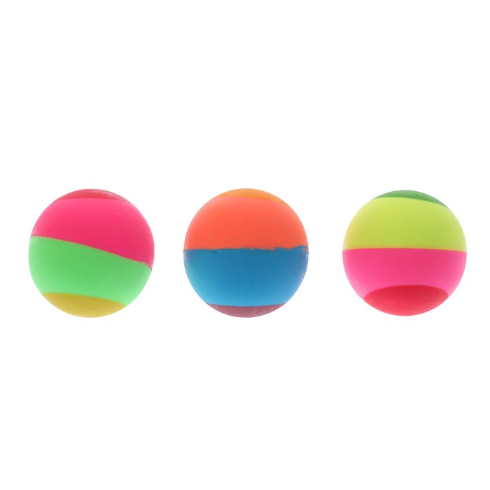 Мяч каучук "Полосатик" 3,3 см цвета МИКС 