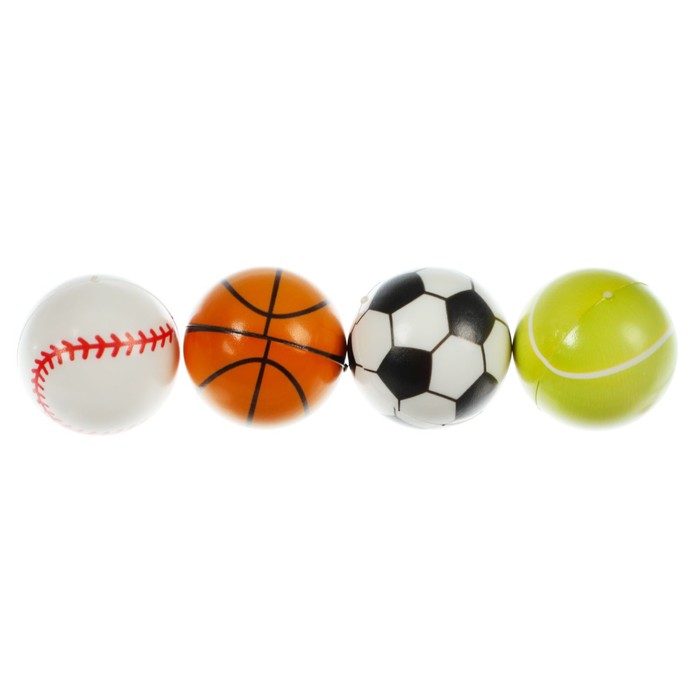 Мягкий мяч "Спорт" 4,5 см, виды МИКС 