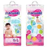 Подгузники Manuoki Ultrathin L44, 12+ кг, 44шт - фото 3