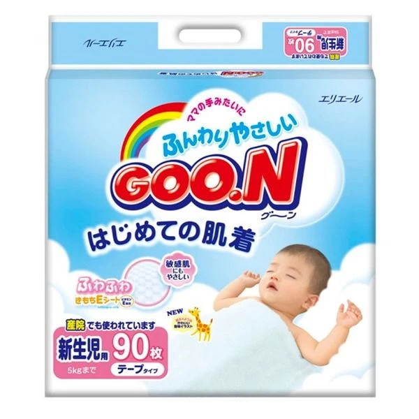 Подгузники Goon до 5кг N/B 90шт