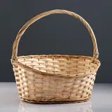 Корзина «Новая», дно:34×24 см, верх:43×37 см, H=14/19/41 см, ручное плетение, шпон, лоза 