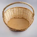 Корзина «Новая», дно:34×24 см, верх:43×37 см, H=14/19/41 см, ручное плетение, шпон, лоза  - фото 2