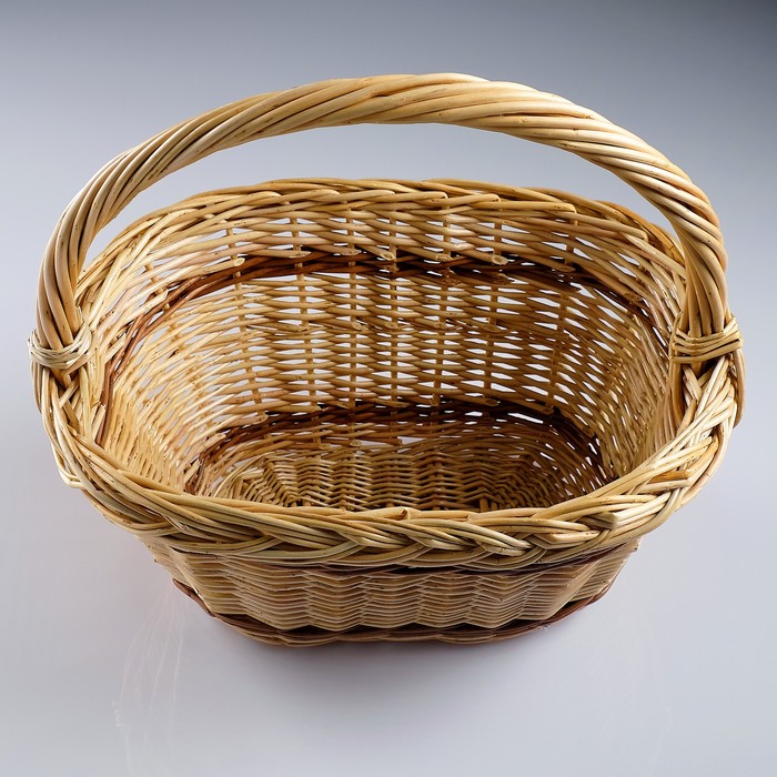 Корзина «Калина», 34×25×19/33 см, ручное плетение, ива 