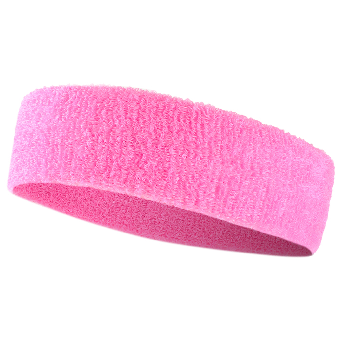Набор для фитнеса (напульсник-2 шт, повязка на голову), цвет розовый 