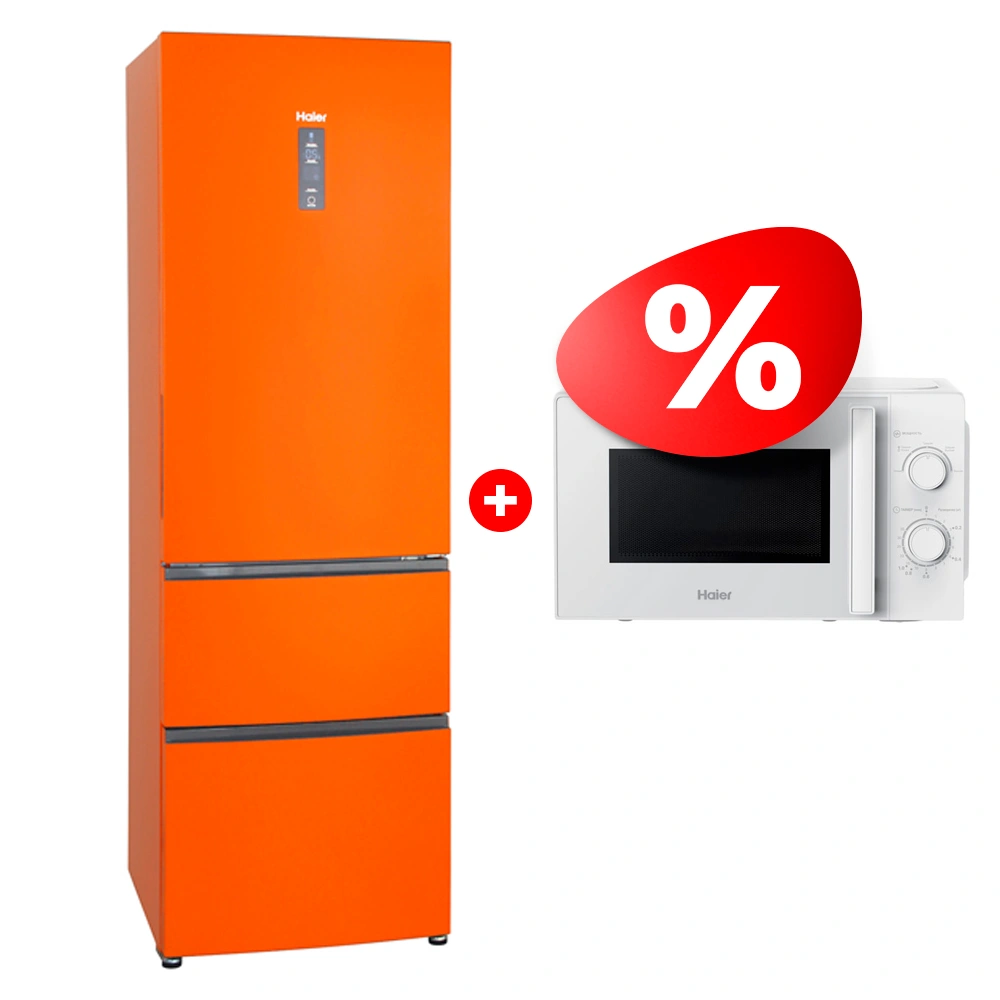 Комплект СВЧ-печь Haier HMB-MM207WA + Холодильник Haier A2F635COMV 