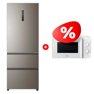 Жиынтық Haier микротолқынды пеші HMB-MM207WA + Haier тоңазытқышы A4F742CMG 