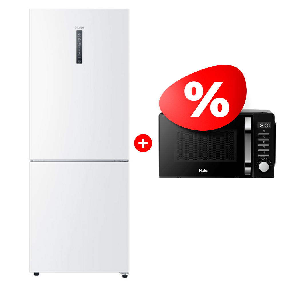 Комплект СВЧ-печь Haier HMB-DM208BA + Холодильник Haier C4F744CWG 