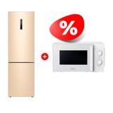 Комплект СВЧ-печь Haier HMB-MM207WA + Холодильник Haier C4F640CGGU1 