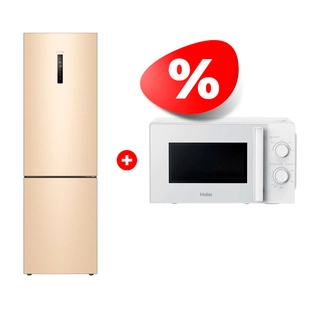 Комплект СВЧ-печь Haier HMB-MM207WA + Холодильник Haier C4F640CGGU1 