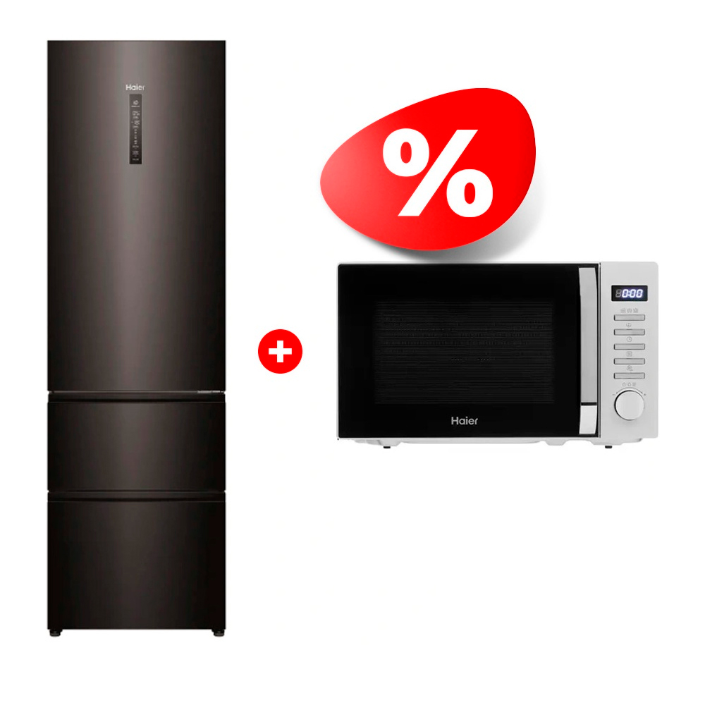 Комплект Микроволновая печь Haier HMB-DG208SA TD0045262 + Холодильник Haier A4F739CBXGU1 