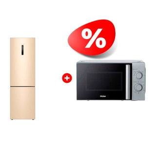 Комплект СВЧ-печь Haier HMB-MM207SA + Холодильник Haier C4F640CGGU1 