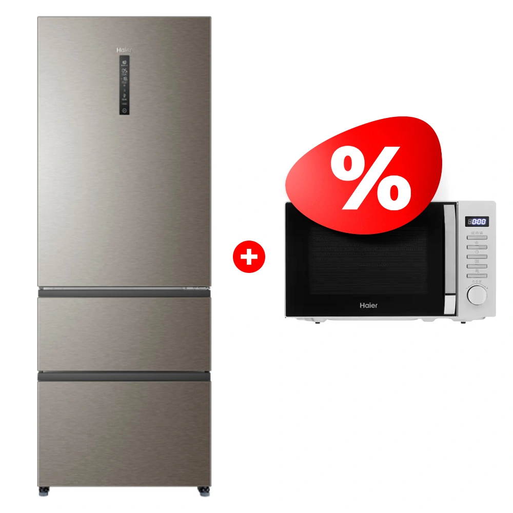 Комплект Микроволновая печь Haier HMB-DG208SA TD0045262 + Холодильник Haier A4F742CMG 