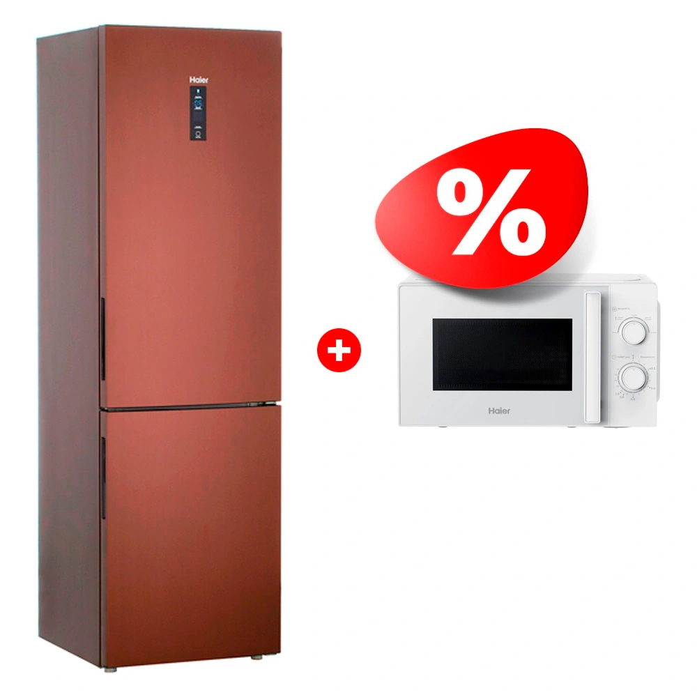 Жиынтық Haier микротолқынды пеші HMB-MM207WA + Haier тоңазытқышы C2F737CLBG 