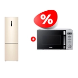 Комплект Микроволновая печь Haier HMB-DM208SA + Холодильник Haier C4F640CCGU1 