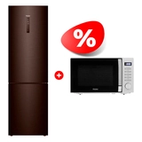 Комплект Микроволновая печь Haier HMB-DG208SA TD0045262 + Холодильник Haier C4F740CDBGU1 