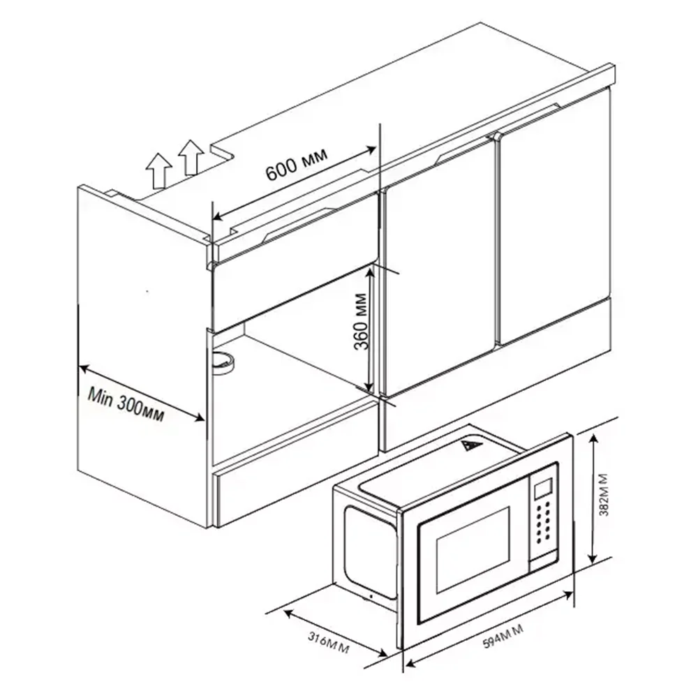 Встраиваемая микроволновая печь Haier HMX-BTG207X - фото 7