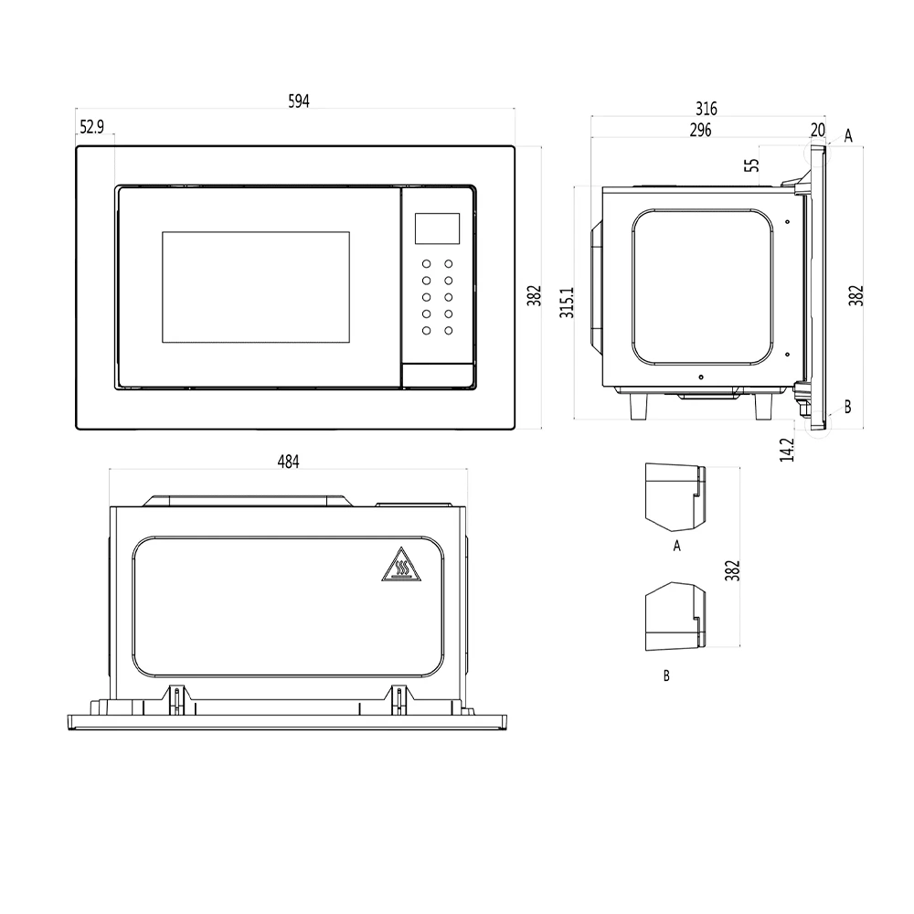 Встраиваемая микроволновая печь Haier HMX-BTG207X - фото 6