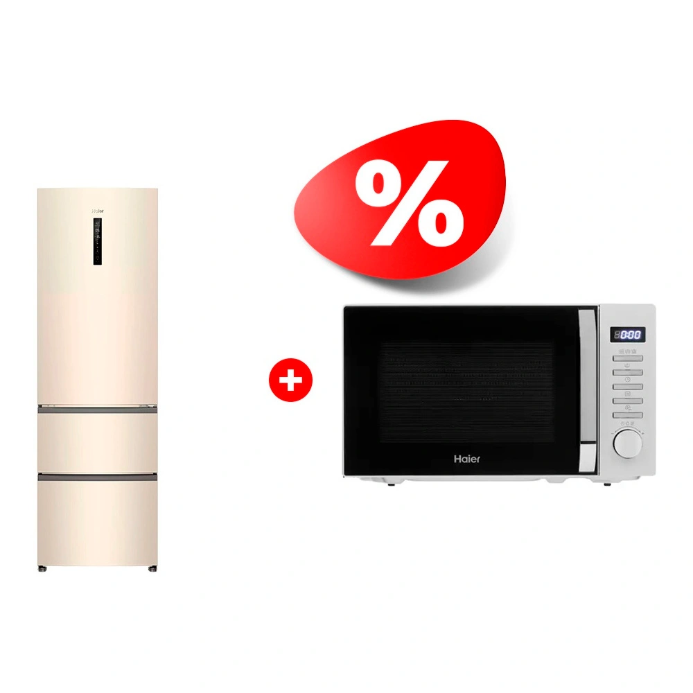 Комплект Микроволновая печь Haier HMB-DG208SA TD0045262 + Холодильник Haier A4F637CCMVU1
